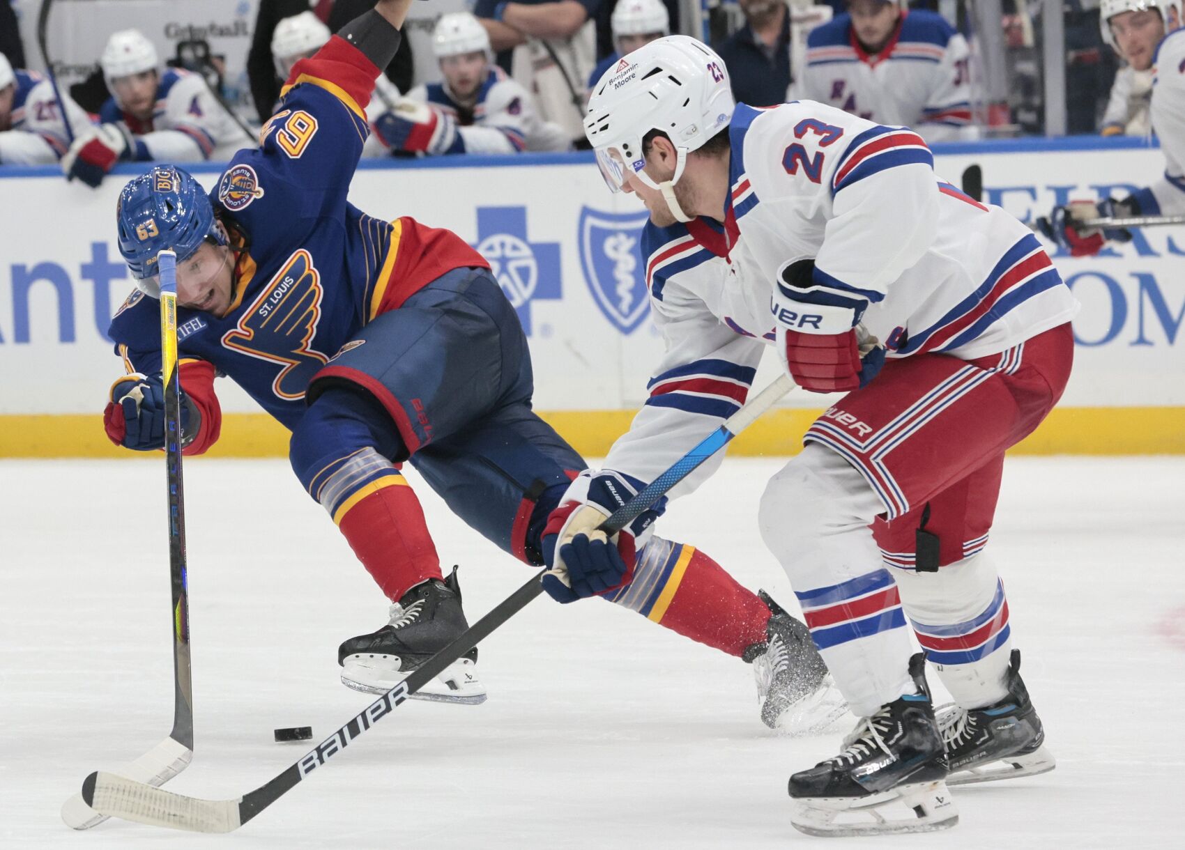 St. Louis Blues host New York Rangers